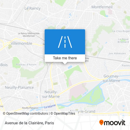 Avenue de la Clairière map