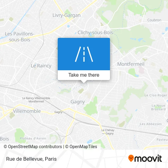 Rue de Bellevue map