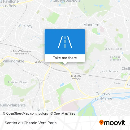 Sentier du Chemin Vert map