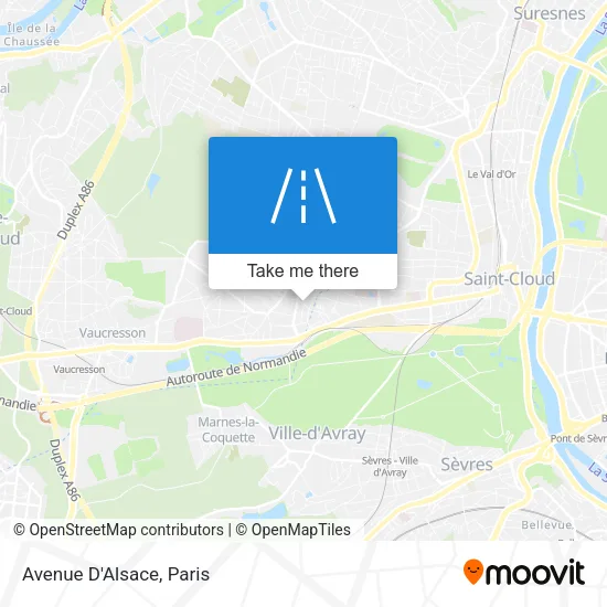 Avenue D'Alsace map
