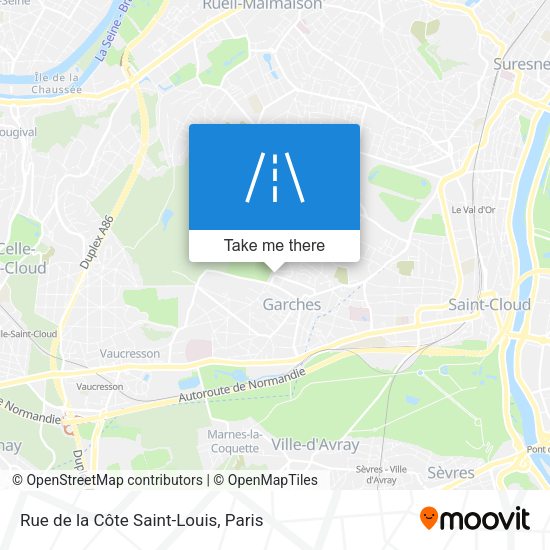 Rue de la Côte Saint-Louis map