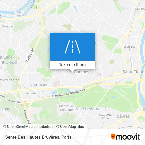 Sente Des Hautes Bruyères map