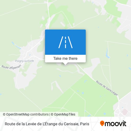 Route De La Levée De L'Étange Du Cerisaie map