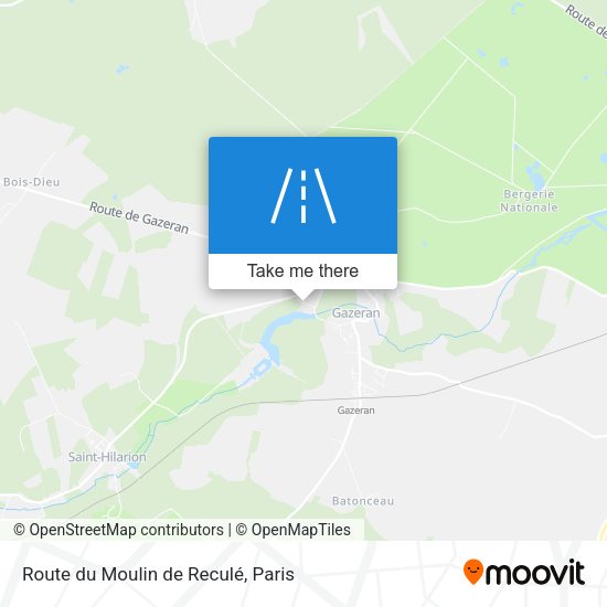 Route du Moulin de Reculé map