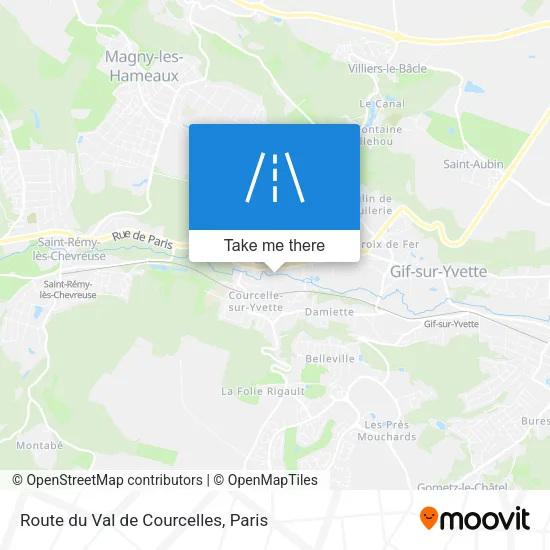 Route du Val de Courcelles map
