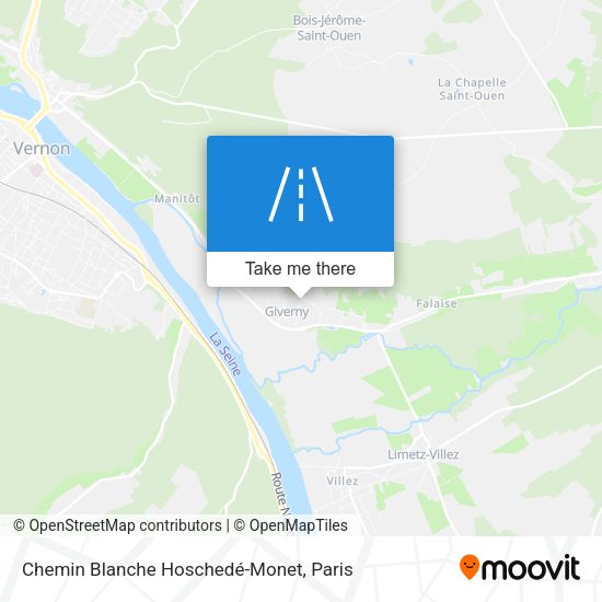 Chemin Blanche Hoschedé-Monet map
