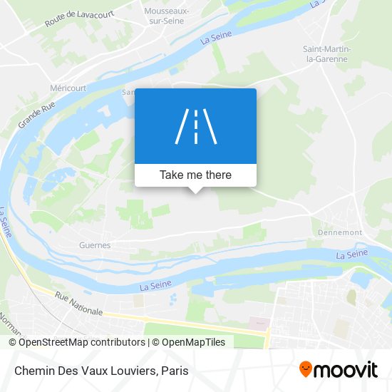 Chemin Des Vaux Louviers map