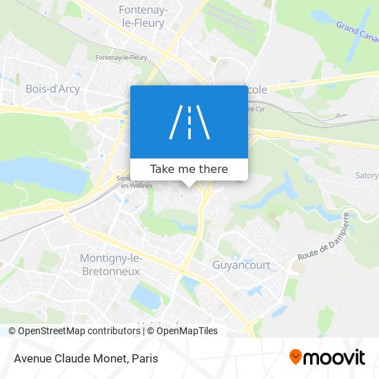 Mapa Avenue Claude Monet