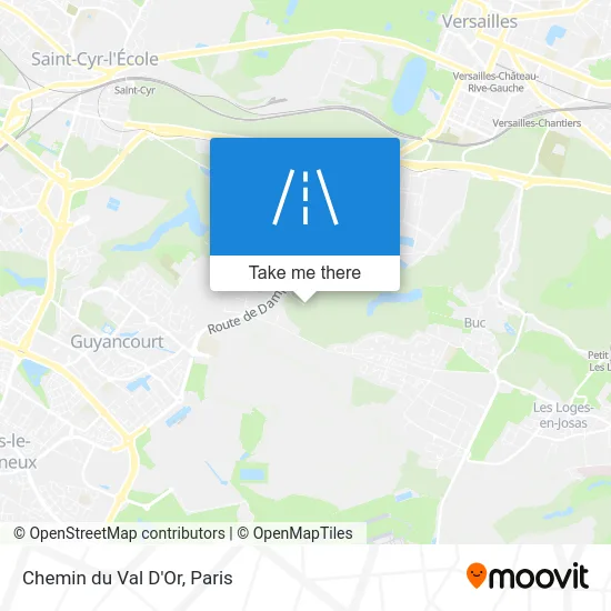 Chemin du Val D'Or map