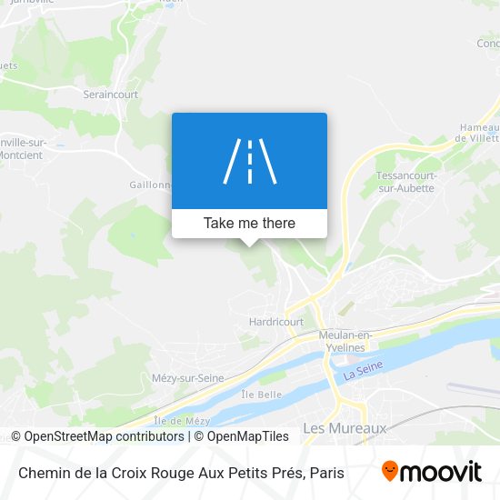 Chemin de la Croix Rouge Aux Petits Prés map