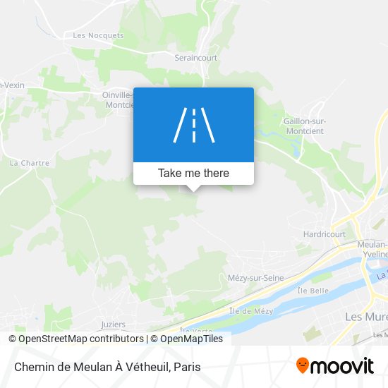 Chemin De Meulan À Vétheuil map