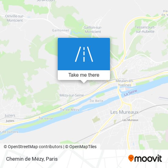 Mapa Chemin de Mézy