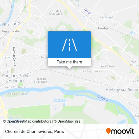 Chemin de Chennevières map