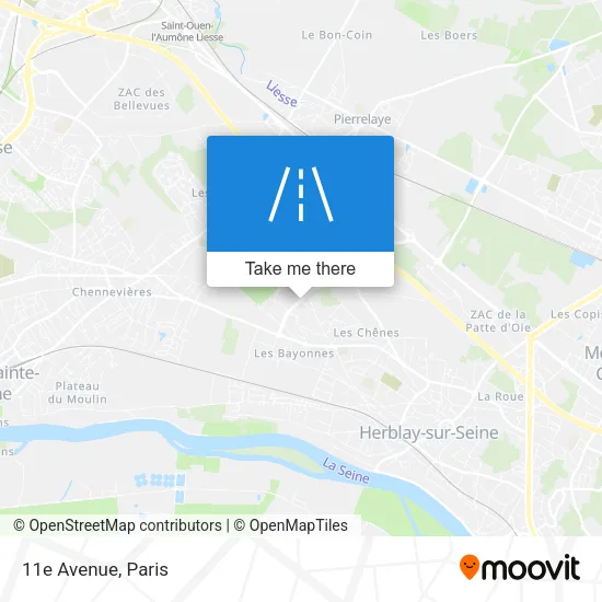 11e Avenue map