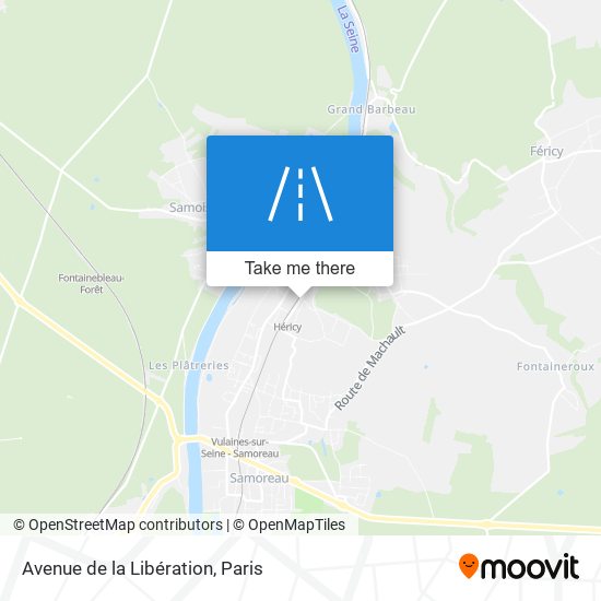 Mapa Avenue de la Libération