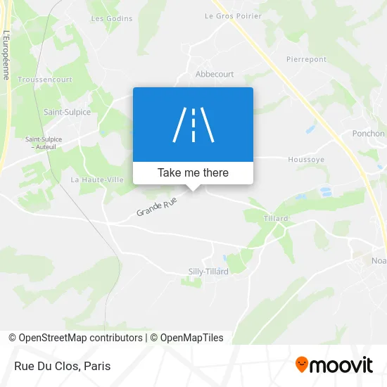Rue Du Clos map