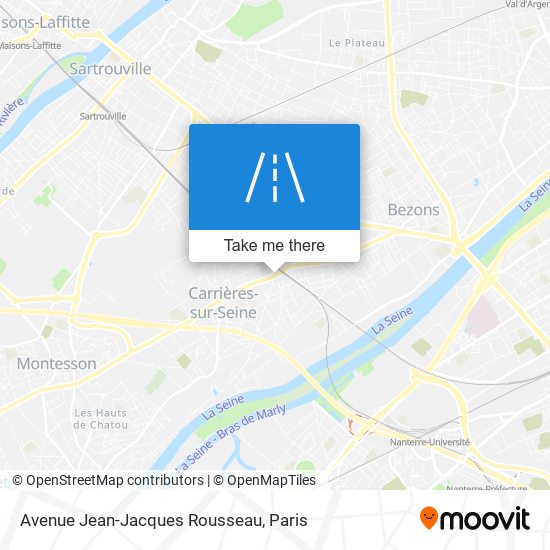 Mapa Avenue Jean-Jacques Rousseau