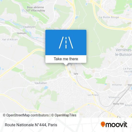 Route Nationale N°444 map