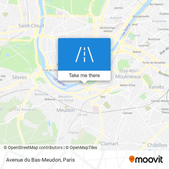 Mapa Avenue du Bas-Meudon