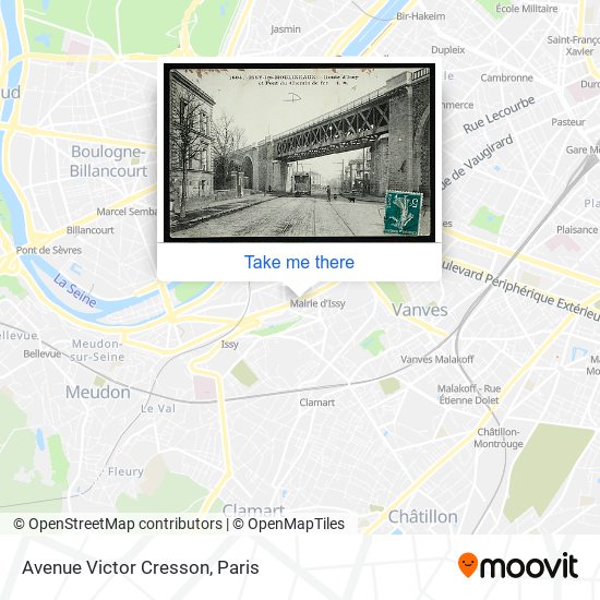 Mapa Avenue Victor Cresson