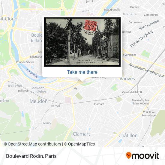 Mapa Boulevard Rodin