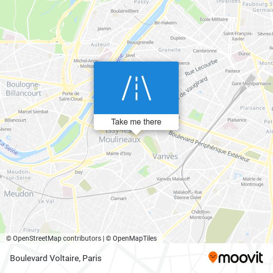 Mapa Boulevard Voltaire