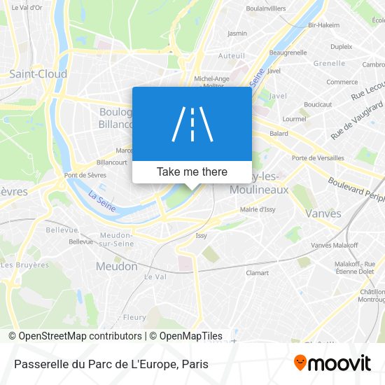 Passerelle du Parc de L'Europe map