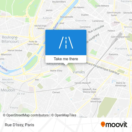 Rue D'Issy map