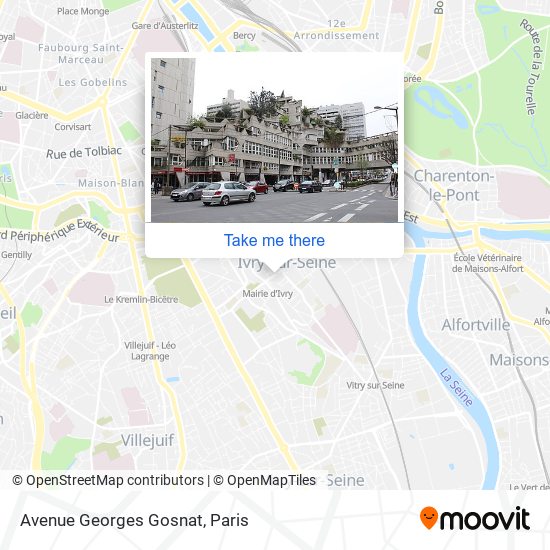 Mapa Avenue Georges Gosnat