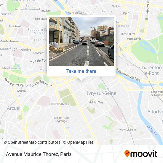 Avenue Maurice Thorez map