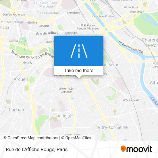 Rue de L'Affiche Rouge map