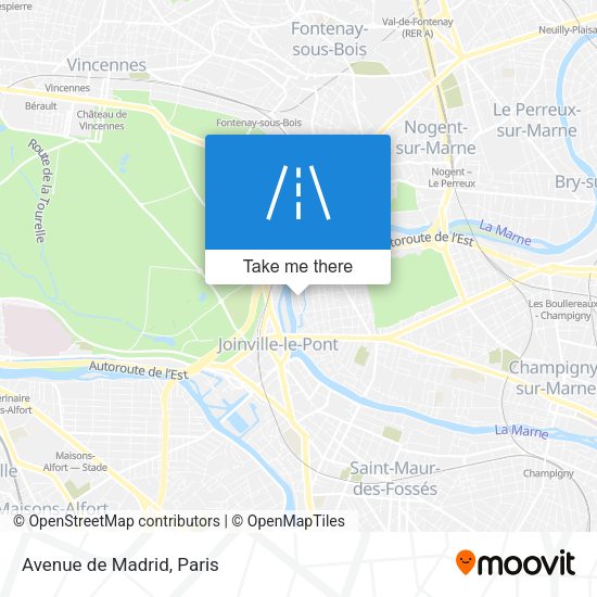 Avenue de Madrid map