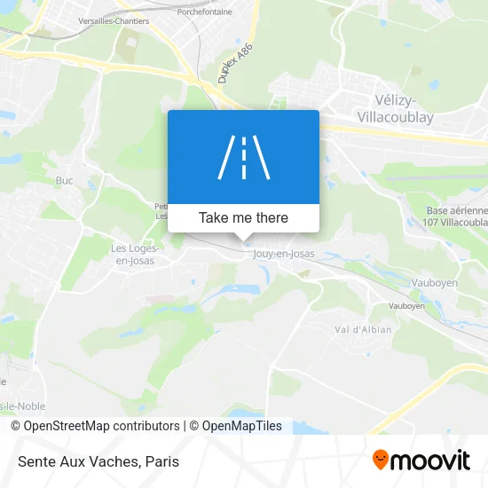 Sente Aux Vaches map