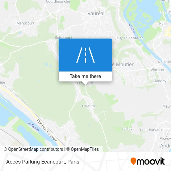 Accès Parking Écancourt map