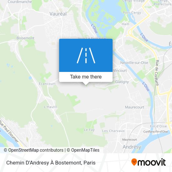 Chemin D'Andresy À Bostemont map
