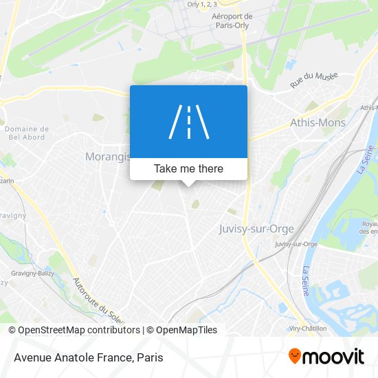 Mapa Avenue Anatole France