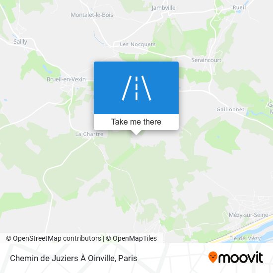 Chemin De Juziers À Oinville map