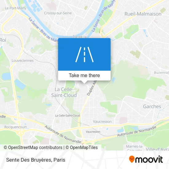 Sente Des Bruyères map