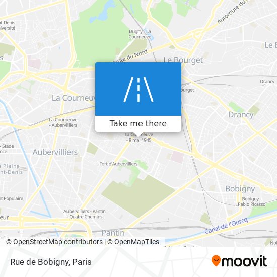 Mapa Rue de Bobigny