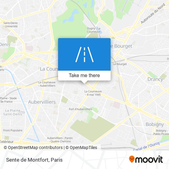 Sente de Montfort map