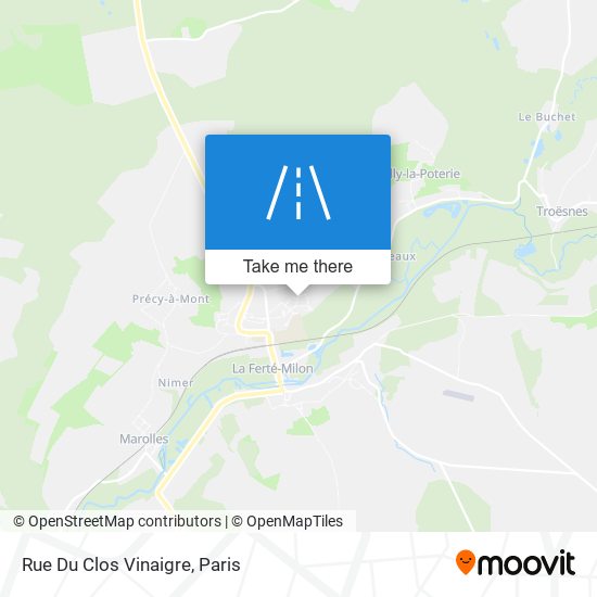 Mapa Rue Du Clos Vinaigre