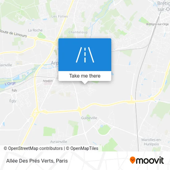 Mapa Allée Des Prés Verts