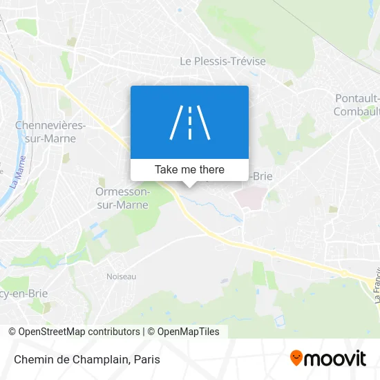 Chemin de Champlain map