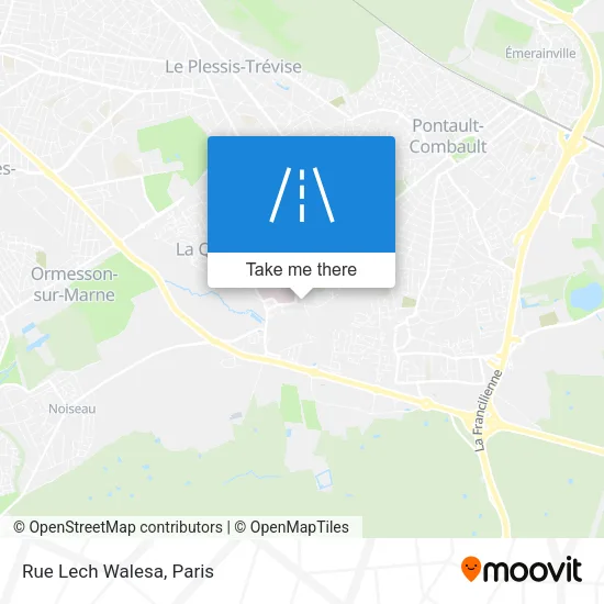 Rue Lech Walesa map