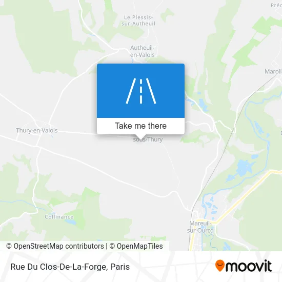 Rue Du Clos-De-La-Forge map