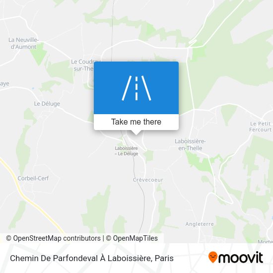 Chemin De Parfondeval À Laboissière map