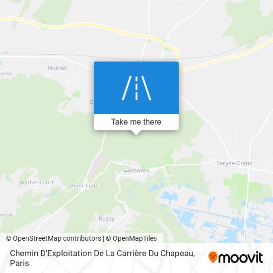 Chemin D'Exploitation De La Carrière Du Chapeau map