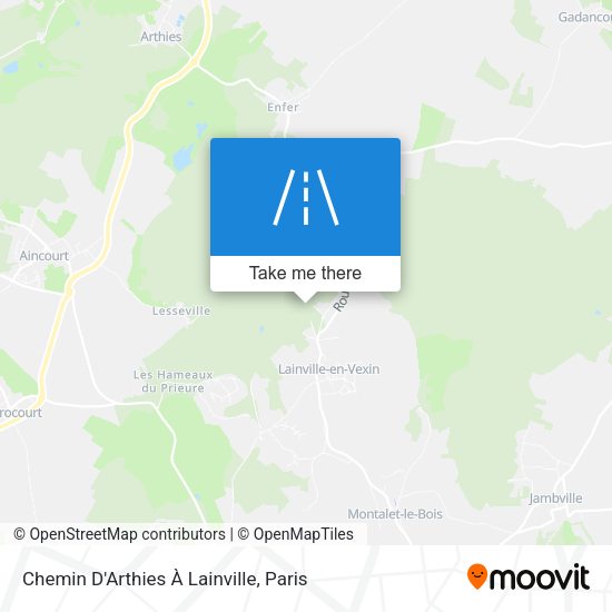 Chemin D'Arthies À Lainville map
