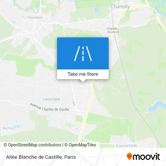 Mapa Allée Blanche de Castille