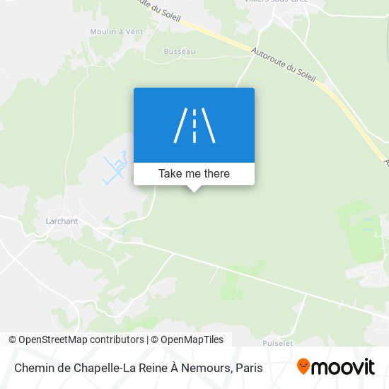 Chemin de Chapelle-La Reine À Nemours map
